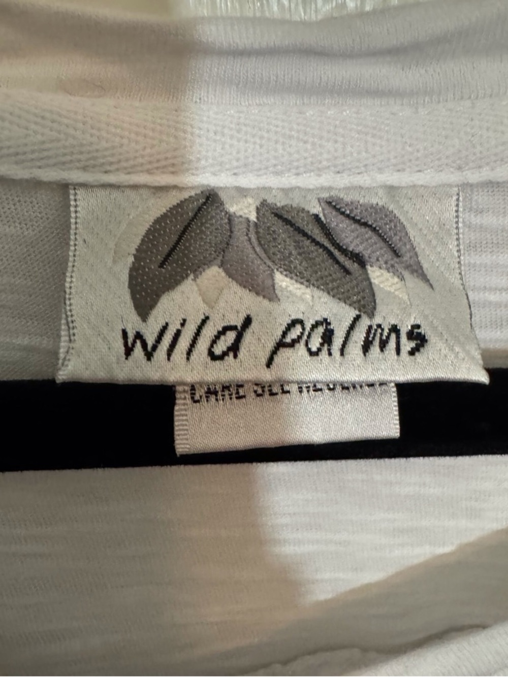 Wild Palms Small White Cotton Tiered Top Stretch Lagenlook V-Neck Casual Beach - Picture 6 of 6